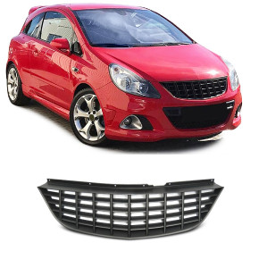Grill | geschikt voor Opel | Corsa 06-10 3d hat. / Corsa 06-10 5d hat. | ABS Kunststof zwart Mat
