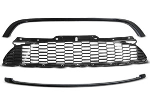 Grill | Mini | 06-10 3d hat. / 10-14 3d hat. / Cabrio 09-16 2d cab. / Clubman 07-10 4d sta. / Clubman 10-15 4d sta. | S / JWC | ABS Kunststof zwart Glanzend