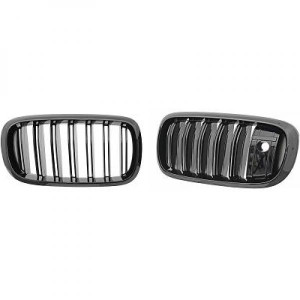 Nieren | geschikt voor BMW | X5 13-18 5d suv. F15 / X6 14- 5d suv. F16 | M5-Look | zwart | collision warning