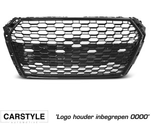 Grill | Audi | A4 15-19 4d sed. / A4 Avant 15- 5d sta. | B9 | RS4-Look | z PDC | zwart Glanzend