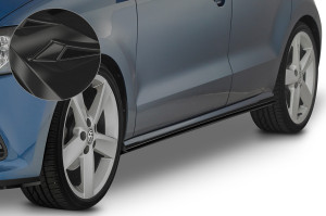 Side Skirts | geschikt voor Volkswagen | Polo 09-14 3d hat. / Polo 09-14 5d hat. / Polo 14-17 3d hat. / Polo 14-17 5d hat. | type 6R 6C | TCR-Look | ABS-kunststof | zwart Glanzend