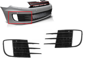 Mistlampkappen | geschikt voor Volkswagen | Golf 08-12 3d hat. / Golf 08-12 5d hat. / Golf Variant 09-13 5d sta. | alleen GTI / GTD | set