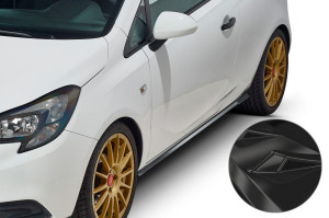 Side Skirts | geschikt voor Opel | Corsa 15-19 3d hat. | type E | ABS-kunststof | Glanzend zwart