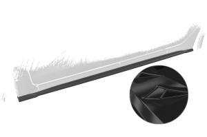 Side Skirts | geschikt voor Kia | Rio 17- 5d hat. | type YB | ABS-kunststof | Glanzend zwart