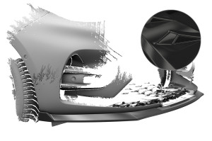 Cup Spoilerzwaard | Renault | Zoe 19- 5d hat. | facelift | ABS-kunststof | Glanzend zwart