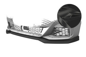 Cup Spoilerzwaard | geschikt voor BMW | 5-serie 20- 4d sed. G30 LCI / 5-serie Touring 20- 5d sta. G31 LCI | M-Pakket | facelift | ABS-kunststof | Glanzend zwart