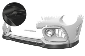 Cup Spoilerzwaard | geschikt voor Abarth | 595 16- 3d hat. / 595 Cabrio 16- 3d hat. | facelift | ABS-kunststof | zwart Glanzend