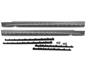 Side Skirts | geschikt voor Mercedes-Benz | S-klasse 13-17 4d sed. / S-klasse 17- 4d sed. | AMG S65 Look | zwarte strip | Lange uitvoering | 01