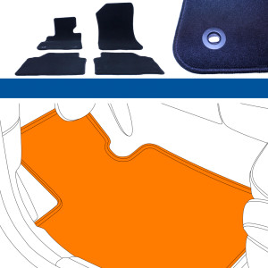 Automatten AutoStyle geschikt voor Citroen C3 02-05 5d hat. | Zwart | Velours | velours