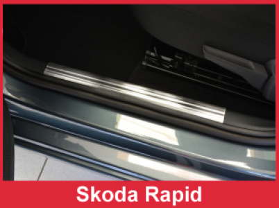 Instaplijsten | geschikt voor Skoda Rapid 2012- / Rapid Spaceback 2013- | 2-delig | interieur dorpel