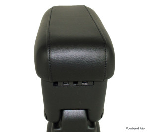 KAERGK Autoarmleuningen voor Mitsubishi Colt middenconsoles voor auto, dubbele opbergruimte met bekerhouder, eenvoudige montage, comfortabel en duurzaam leer, zwart (rode lijn