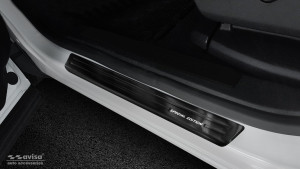 door sill panels Avisa geschikt voor Citroen C5 Aircross 19- 5d suv | Zwart | silky | RVS | Onderdeel: Instaplijsten exterieur
