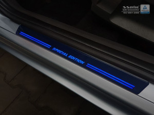 Instaplijsten | blauwe LED verlichting | Universeel | 'Special Edition' | 2-delig | RVS