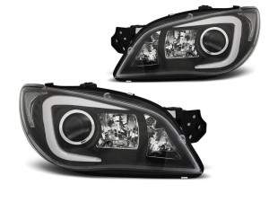 Koplampen | geschikt voor Subaru | Impreza 05-07 4d sed. / Impreza Plus 05-07 5d sta. | LED | Tube Light zwart