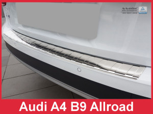 Achterbumperbeschermer | geschikt voor Audi | A4 Allroad 16- 5d sta. | RVS rvs zilver