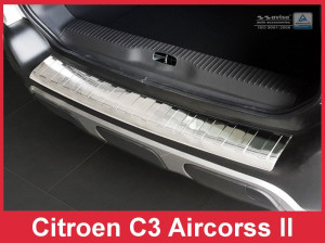 Achterbumperbeschermer | Citroen | C3 Aircross 17- 5d suv. | RVS rvs zilver
