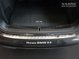 Achterbumperbeschermer | geschikt voor BMW | X4 18- 5d suv. G02 | RVS rvs zilver Zijdeglans