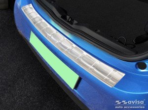 Achterbumperbeschermer | Smart | forfour 14-20 5d hat. / forfour 20- 5d hat. | W453 | ook EQ | RVS rvs zilver