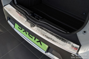 Achterbumperbeschermer | geschikt voor Dacia | Spring 21- 5d hat. | Electric | RVS rvs zilver