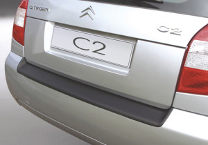 Achterbumperbeschermer RGM geschikt voor Citroen C2 03-08 3d hat. / C2 08-10 3d hat. | Zwart | ABS Kunststof | Onderdeel: Achterbumper