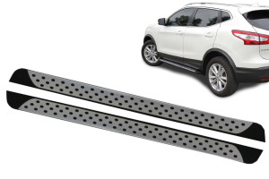 Running boards | Side steps (set) | Nissan | Qashqai (J11, J12) 2014-2017 5d suv | Treeplanken | 01