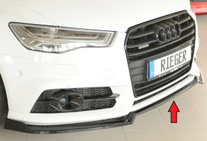 Frontspoiler | geschikt voor Audi | A6/S6 2016-2018 4d sedan, 5d avant |4G/C7 | Facelift | Rieger Tuning | Glanzend