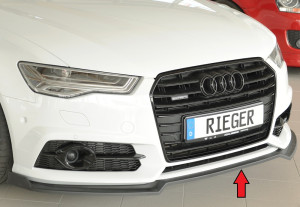 Frontspoiler | geschikt voor Audi | A6/S6 2016-2018 4d sedan, 5d avant |4G/C7 | Facelift | Rieger Tuning | Ongespoten