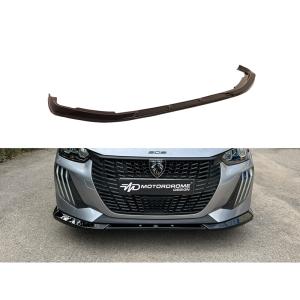Voorspoiler passend voor Peugeot 208 II Facelift 2023- excl. GT-Line (ABS Glanzend Zwart)