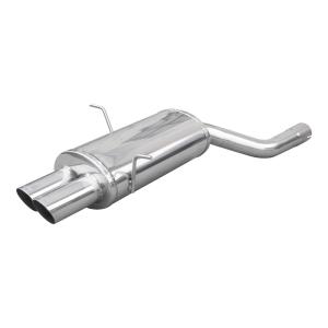 100% RVS Sportuitlaat passend voor BMW E46 325CI (192pk) 2.5L 1998-2006 2x80mm Racing