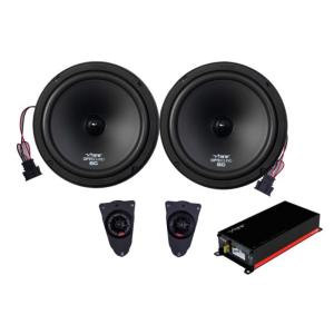 Vibe Optisound Luidspreker Upgrade-set passend voor Volkswagen Transporter T5 Facelift 2009-2015 - 8'' luidsprekers (voorzijde) + versterker upgrade
