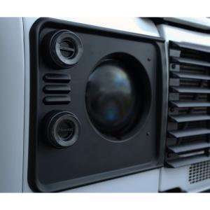 Glohh GL-2 LED Frontlampen passend voor Landrover 90/110 1983-1990 & Defender (LD) 1990-2016 - Zwart/Smoke (4-delig)