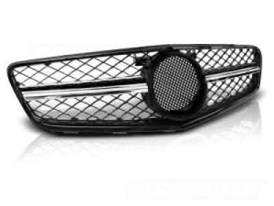 Grill | geschikt voor Mercedes-Benz | C-klasse 07-11 4d sed. W204 / C-klasse 11-14 4d sed. W204 / C-klasse Estate 07-11 5d sta. / C-klasse Estate 11-14 5d sta. | C63-Style | ABS Kunststof zwart en chroom Glanzend