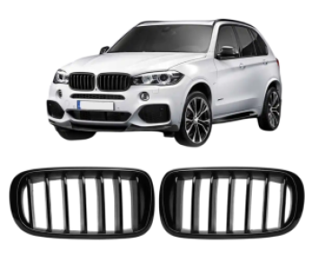 Grillen set | Nieren | geschikt voor BMW X5 5d suv. | F15 | 2013-2017 | Glanzend zwart