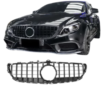Grill | geschikt voor Mercedes-Benz | CLS-klasse 14-18 4d sed. / CLS-klasse Shooting Brake 14-18 5d sta. | W218 | PANAMERICANA AMG-Look | Glanzend zwart