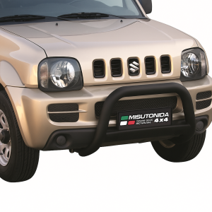 Pushbar | geschikt voor Suzuki | Jimny 98-05 3d suv. / Jimny Cabrio 00-05 3d suv. | zwart Medium Bar RVS