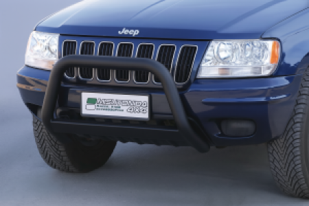 Pushbar | geschikt voor Jeep | Grand Cherokee 01-03 5d suv. / Grand Cherokee 03-05 5d suv. / Grand Cherokee 99-01 5d suv. | RVS zwart Medium Bar
