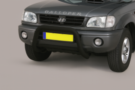 Pushbar | geschikt voor Galloper | 98-02 3d suv. / 98-02 5d suv. | Innovation | zwart Medium Bar RVS