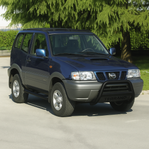 Pushbar | geschikt voor Nissan | Terrano II 00-02 3d suv. / Terrano II 00-02 5d suv. | zwart Medium Bar RVS