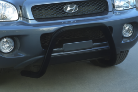 Pushbar | geschikt voor Hyundai | Santa Fe 00-04 5d suv. / Santa Fe 04-07 5d suv. | RVS zwart Medium Bar