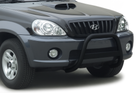 Pushbar | geschikt voor Hyundai | Terracan 01-04 5d suv. | RVS zwart Medium Bar