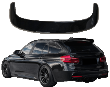 Achterspoiler | BMW 3-serie Touring 2012-2019, 5d stationwagon, F31 | M-performance look | glanzend zwart