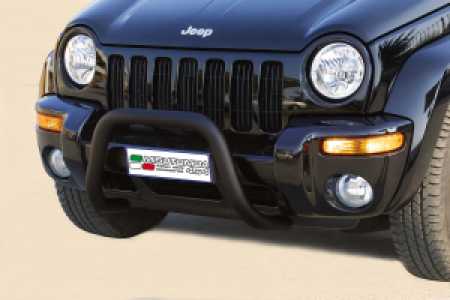Pushbar | geschikt voor Jeep | Cherokee 01-05 5d suv. / Cherokee 05-08 5d suv. | RVS zwart Medium Bar