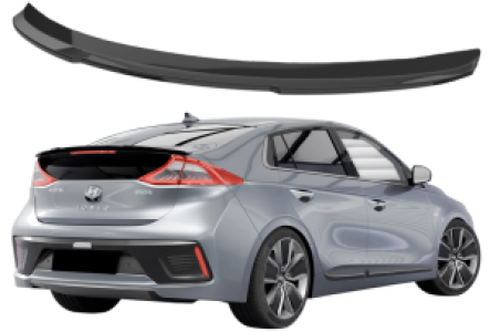 Achterspoiler | geschikt voor Hyundai | Ioniq 16-19 5d hat. / Ioniq 19- 5d hat. / Ioniq Electric 16-19 5d hat. / Ioniq Electric 19- 5d hat. | ABS-kunststof | zwart Glanzend