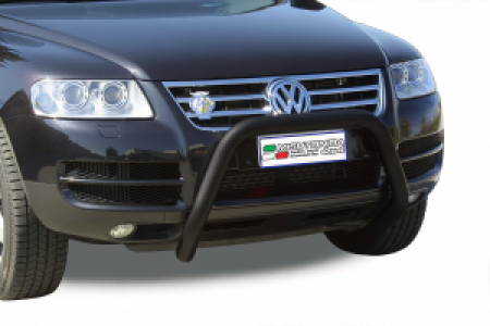Pushbar | geschikt voor Volkswagen | Touareg 02-07 5d suv. | zwart Super Bar RVS