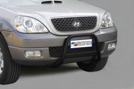 Pushbar | geschikt voor Hyundai | Terracan 04-07 5d suv. | RVS zwart Medium Bar