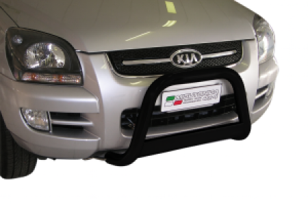 Pushbar | Kia | Sportage 04-07 5d suv. / Sportage 07-08 5d suv. | RVS zwart Medium Bar CE-keur