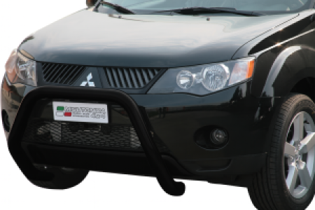 Pushbar | geschikt voor Mitsubishi | Outlander 07-10 5d suv. | zwart Super Bar RVS