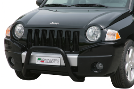 Pushbar | geschikt voor Jeep | Compass 06-11 5d suv. | RVS zwart Medium Bar