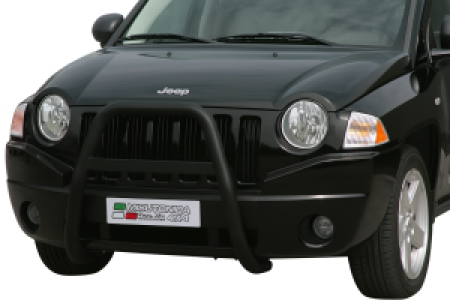 Pushbar | geschikt voor Jeep | Compass 06-11 5d suv. | RVS zwart High Medium Bar