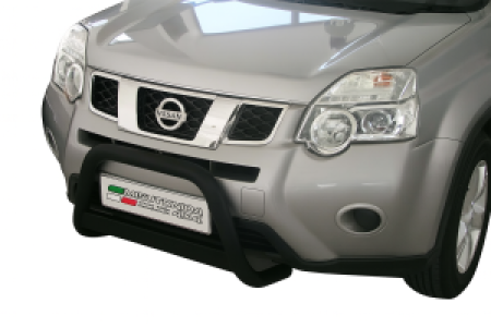 Pushbar | geschikt voor Nissan | X-Trail 07-10 5d suv. | zwart Medium Bar RVS CE-keur